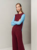 Balance Blocks Cashmere Sweater - Autumn Burgundy x Sky Blue - Movers & Cashmere