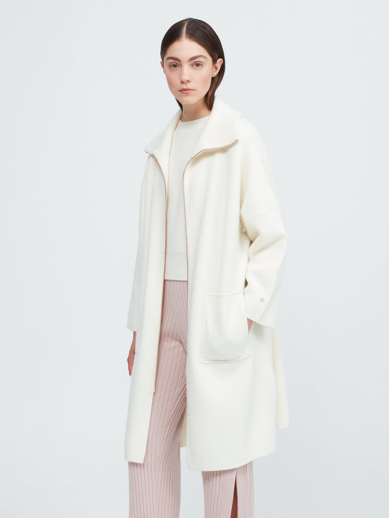 The Movers Cashmere Coat - Winter White - Movers & Cashmere