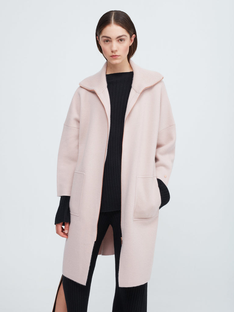 The Movers Cashmere Coat - Dusty Pink - Movers & Cashmere