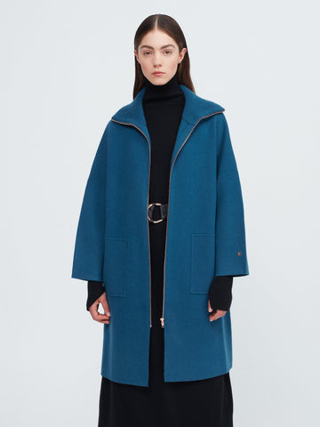 The Movers Cashmere Coat - Island Blue - Movers & Cashmere