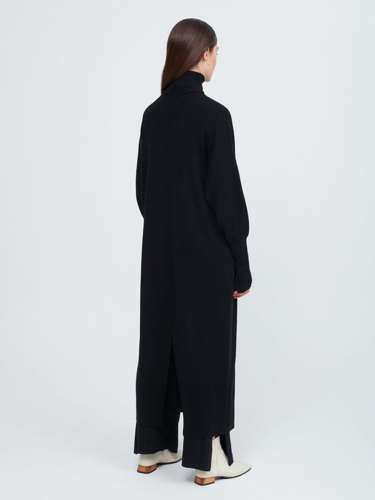 In the Moment Turtleneck Dress - Black - Movers & Cashmere