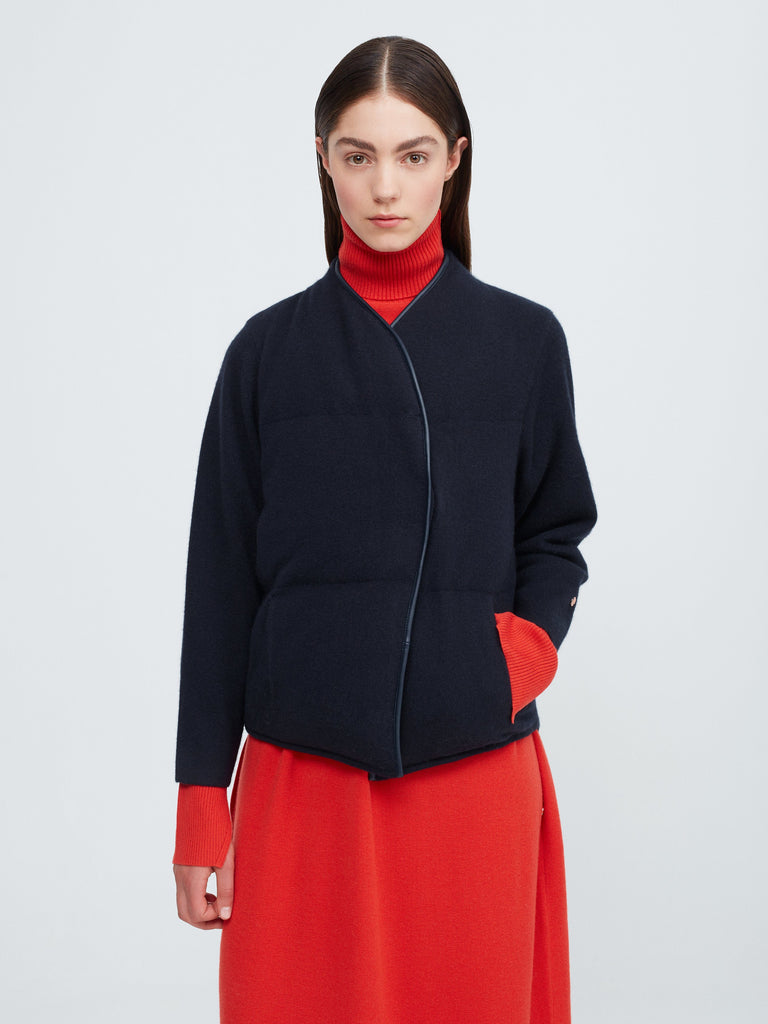 Top-to-Top Cashmere Down Jacket - Dark Navy - Movers & Cashmere