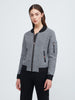 Aarhus Cashmere-Leather Bomber - Marble x Black - Movers & Cashmere