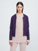 Aarhus Cashmere-Leather Bomber - Violet Purple - Movers & Cashmere