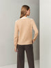 Balance Blocks Cashmere Sweater - Winter White x Camel - Movers & Cashmere