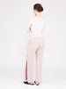 Get Set Ribbed Cashmere Wide-Leg Track Pants - Dusty Pink - Movers & Cashmere