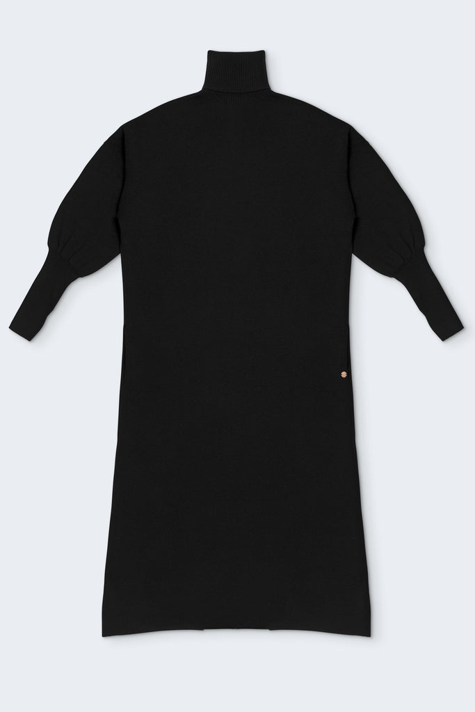In the Moment Turtleneck Dress - Black - Movers & Cashmere