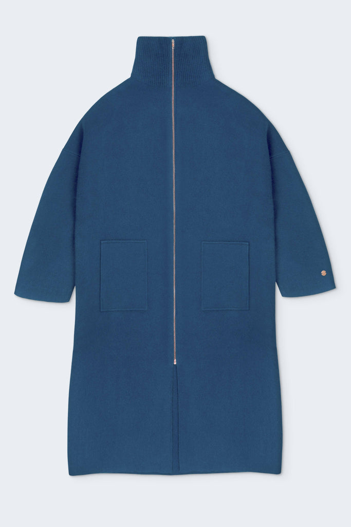 The Movers Cashmere Coat - Island Blue - Movers & Cashmere