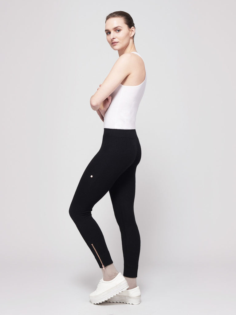 Movers & Cashmere Go-Getter Cashmere Leggings - Black