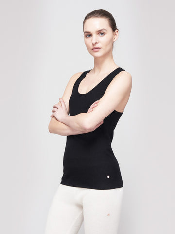 Mover-Breather Cashmere Tank - Black - Movers & Cashmere