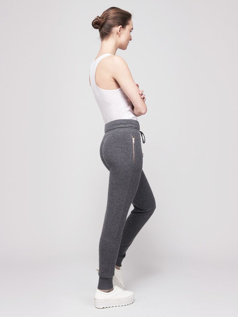 Go-Getter Cashmere Track Pants - Uniform Grey - Movers & Cashmere