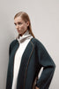 The Movers Cashmere-Leather Wrap Coat - Dark Fir Green - Movers & Cashmere