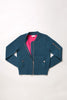 Globe-Trotter Two-Tone Cashmere Bomber - Dusky Green Blue X Rose Blitz - Movers & Cashmere