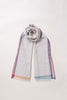 Cashmere Tipped Scarf - Light Grey [Seasonal Delight] - Movers & Cashmere