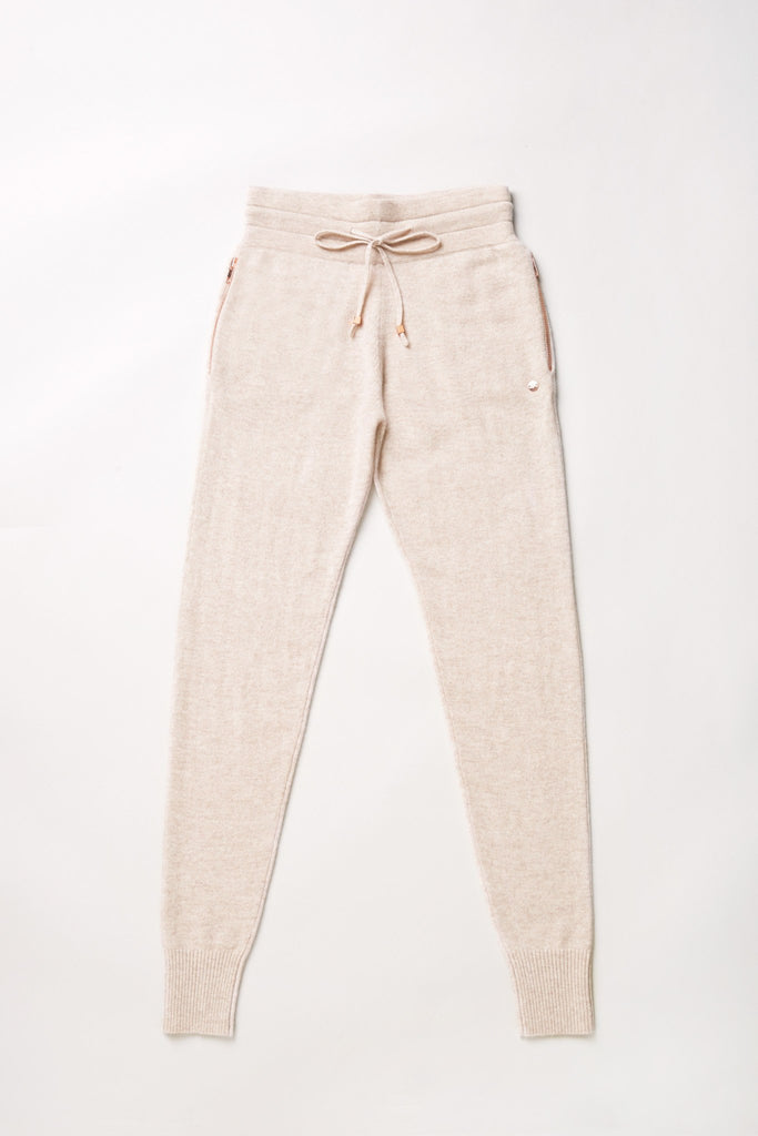 Go-Getter Cashmere Track Pants - Rosie Pastel Tau - Movers & Cashmere