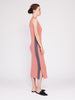 CMMC Striped Scoop Neck Cashmere Maxi Dress - Sakura x Jet Grey - Movers & Cashmere