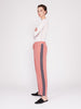 CMMC Striped Cashmere Track Pants - Sakura x Jet Grey - Movers & Cashmere