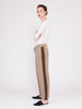 CMMC Striped Cashmere Track Pants - Moss x Military - Movers & Cashmere