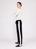 CMMC Striped Cashmere Track Pants - Noir x White - Movers & Cashmere