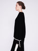 CMMC Bell Sleeve Cashmere Sweater - Noir x White - Movers & Cashmere